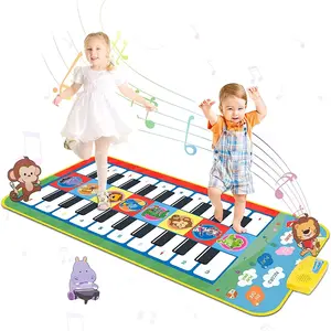 Double Row Music Rug Set, Parent-Child Interaction Toy, Early Education Touch Toy, Requires 3 Aa Batteries, Unisex Musical Toy
