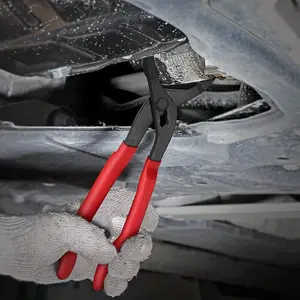 12" Adjustable Oil Filter Pliers - Multi-Use Wrench Tool for Engine Filters, Conduit, & Fittings