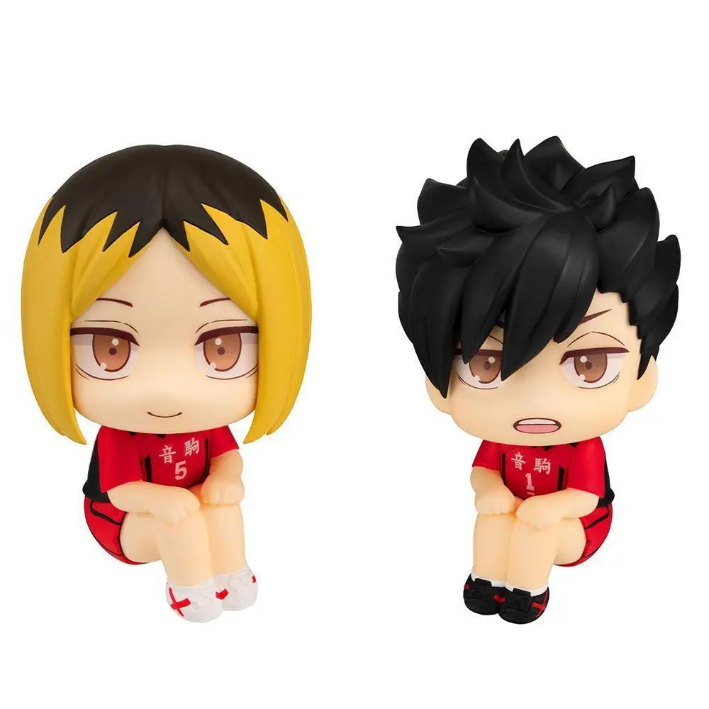 Anime Design Action Figure Doll - Kozume Kenma & Kuroo Tetsurou Sitting Pose, 10cm Otaku Style Desktop Ornament, Home Decor Statue for Collection & Gifting