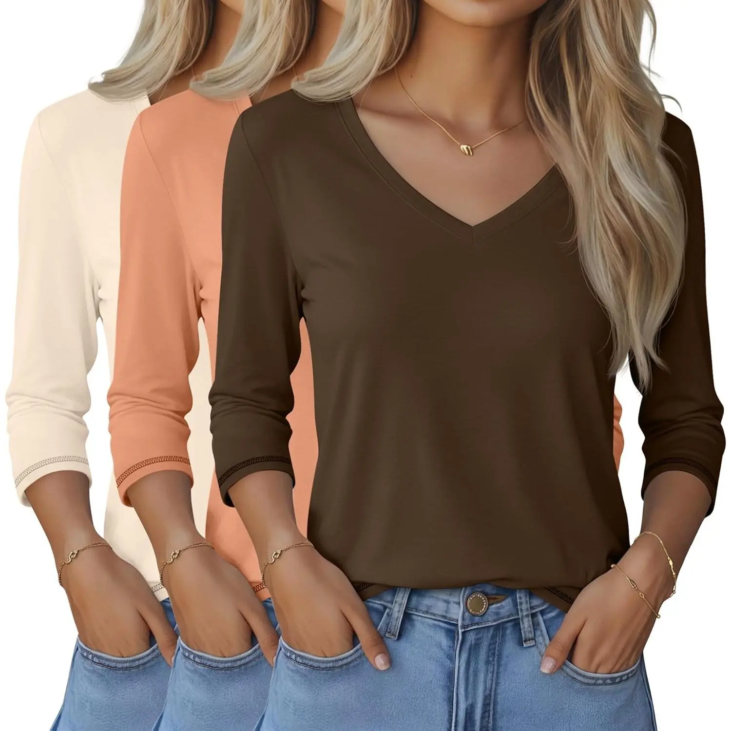 Brown, Apricot, Ivory