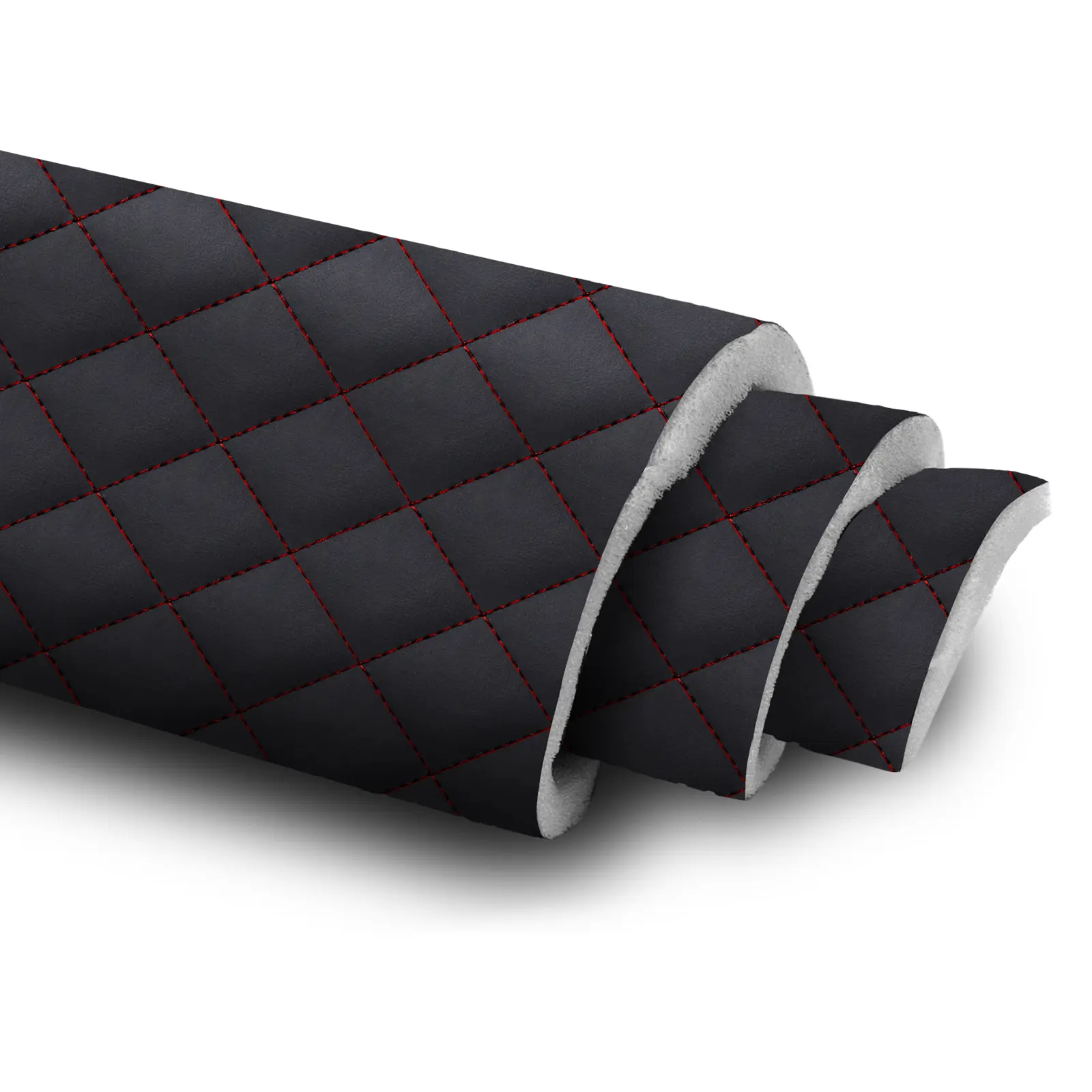 63" Wide Nappa Leather Fabric Diamond Design with Foam Layer Durable Waterproof Material for Car Headliner upholsterer & Home Furniture Decoration Sold By Yard