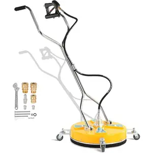 RIDGE WASHER 20'' Pressure Washer Surface Cleaner, Surface Cleaner Dual Handle, Power Washer Surface Cleaner with 4 Wheels for Cleaning Driveways, Sidewalks, Patios, Decks, 4500 PSI