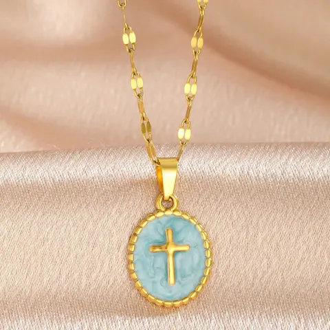 Simple Versatile Cross Pendant Necklace for Women & Girls, Fashion Chain Jewelry, Trendy Jewelry for Daily Wear, Street Style, Party, Festival & Gift, Minimalist Chain Alloy Necklace