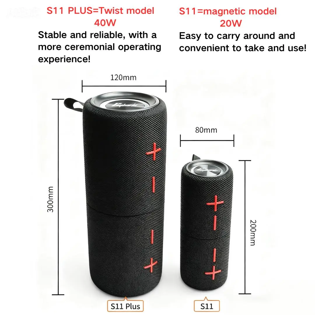 Exclusive CYBORIS S11 Plus + S11 2 in 1 Bluetooth Speaker 40W+20W High Volume Stereo IPX6 Waterproof 24 Hours Play Time Bluetooth V5.3 Connectable for Smartphones & More Splitable Loud Speaker 20W+20W Dual System SummerWins  DealsForYouDays