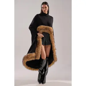 RICH SWEATER WITH FUR TRIM