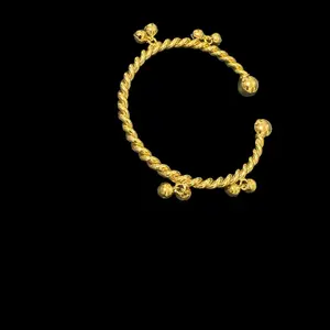 24k gold plated bangles with bells