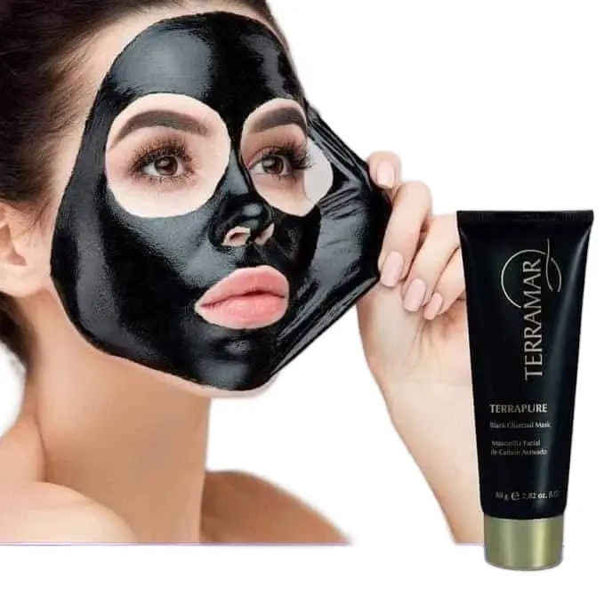 TERRAMAR Mascarilla de Carbon Activado para Puntos Negros - Black Charcoal Facial Mask in Tube