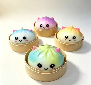 Cute Series Expressive Big Dumpling Squishy Blind Box, Mysecret Bun Fidget Toy, Soft TPR, Stress Relief, Unboxing Surprise, Random Rare Style. Ideal for Graduation, Valentine’s Day & Easter, great for students and kids to exchange gifts. Summervibes
