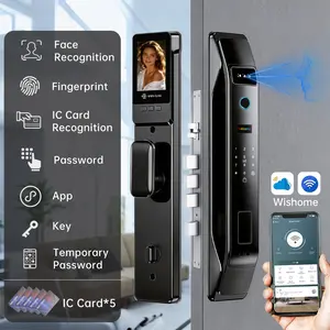 3D Face Recognition Digital Door Lock Unlock Smart Lock With Camera FIngerprint Password Unlock Keyless Entry Lock Electronic Door Lock