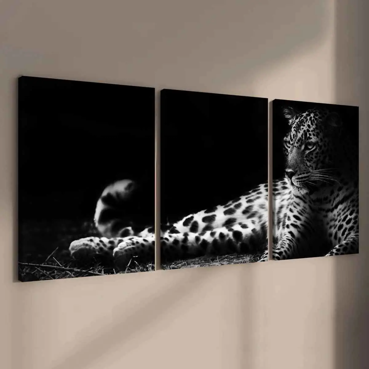 3-Piece Leopard Animal Art Prints, Modern Wall Decor Canvas Posters, Waterproof & High-Definition, Ideal Gift Set