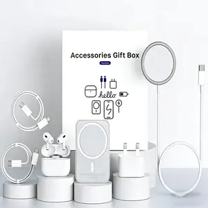 6-in-1 Wireless Charging Accessories Set with Magnetic Power Bank, Charger, Earbuds and Cables,All-in-One Travel Set for Android & iOS Devices