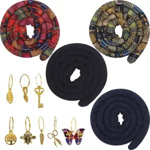 4 Pieces Spiral Lock Hair Ties for Women and Men, Colorful Dread Ties for Braids Dreadlock Accessories for Loc Thick Curly Hair (Multi)