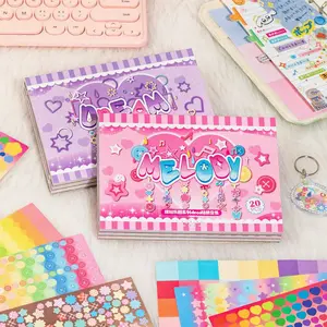2 Styles 20 Sheets Essential & Aesthetic Deco Sticker Book – Die-Cut Colorful Stickers for Journaling, Planning & Scrapbooking, TikTokShopJumpstartSale