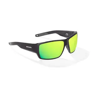 Bajio Vega Black Matte Green Mirror Glass Lenses Mens Sunglasses