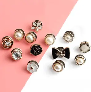 20PCS Women's Brooch Pins - Mini Enamel Safety Lapel Pins for Shirts Sweaters Shawls & Coats Elegant Dress Clips for Clothing Decoration with Pearl and Flower Designs
