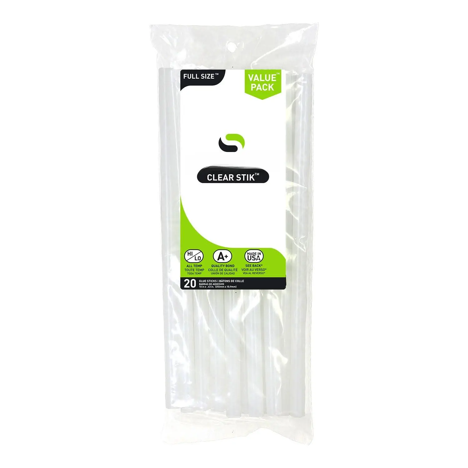 Dt-2010 Clear Full Size All Purpose Hot Glue Sticks - 20 Pack