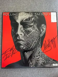 Rolling Stones Mick Jagger & Keith Richards  Signed Autographed Tatoo You Record Album Vinyl COA