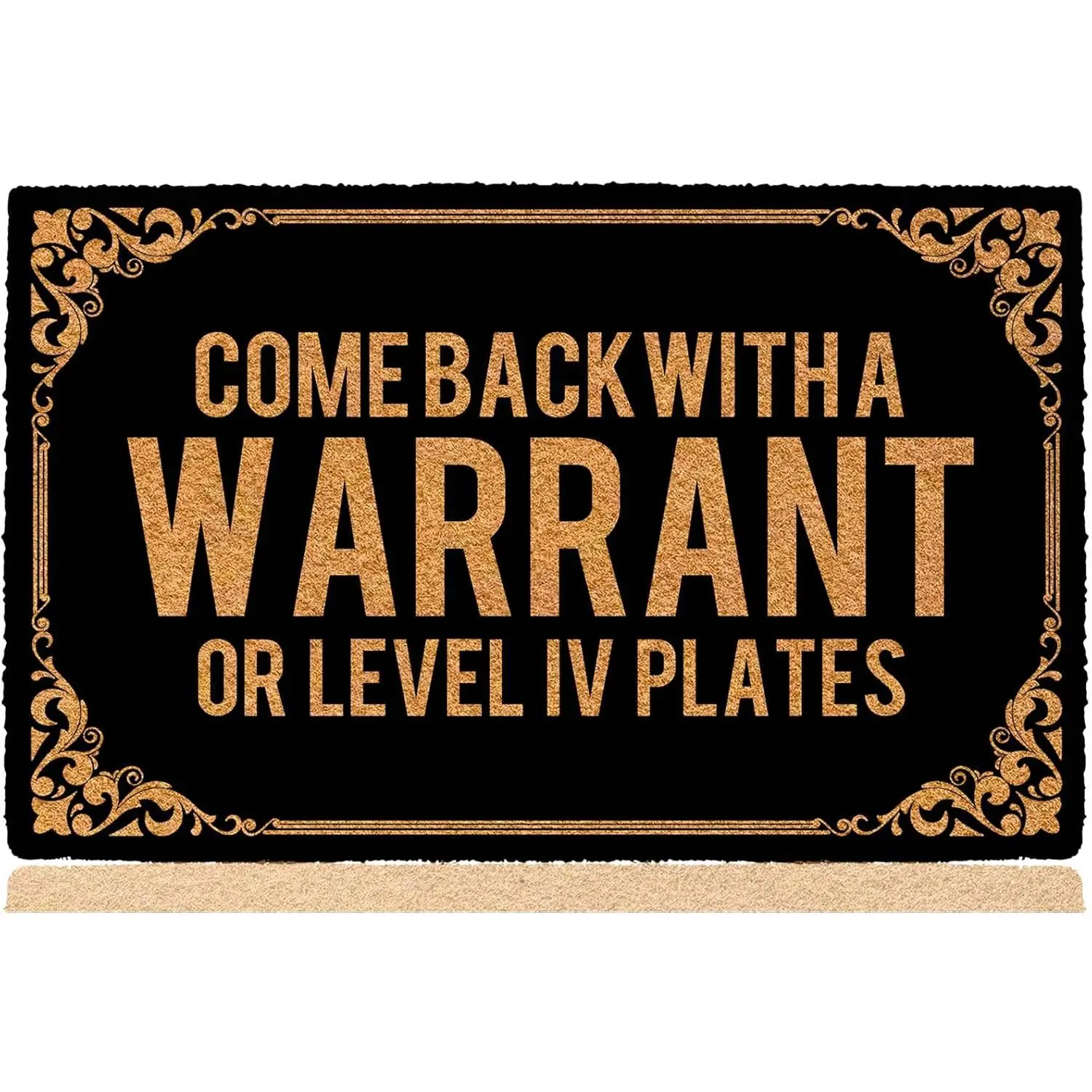 Come  with a Warrant or Level Iv Plates 30"x18" Halloween Doormat for Outdoor Entrance  Indoor Christmas Floor Mats Doormat Welcome Fall Door Mat Entrance with Rubber Backing