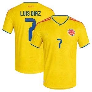 Unisex Football Luis Diaz Colombia National Team 2026 Home Replica Jersey - Yellow