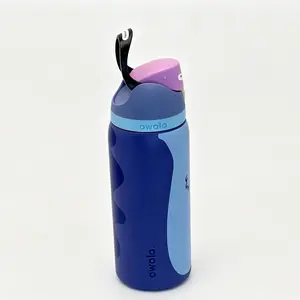 Owala FreedSip 32oz Stainless Steel Insulated Water Bottle, Stitch Blue Edition, Double-Wall Vacuum Insulation with Snap-On Carry Loop