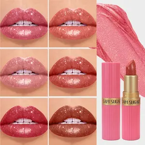 6 Color Pearl Glossy Lipstick, Long Lasting Moisturizing, Hydrating, Non-Sticky, Quick Application, Perfect for Daily Dates and Parties, Gift Idea, Lipgloss