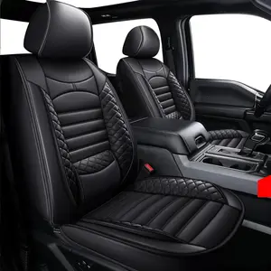 Custom Fit Full Coverage Seat Covers for Ford F150(2009-2026) F250/F350/F450(2017-2026) | Easy Install Wear-Resistant 5-Seat Faux Leather Set