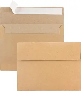 50PCS Kraft A7 Envelopes – 5x7 Brown Invitation Envelopes for Weddings & Parties