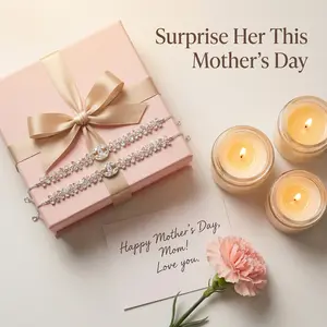 Creamy White & Starlight- Adjustable Human & Pet Necklace Set