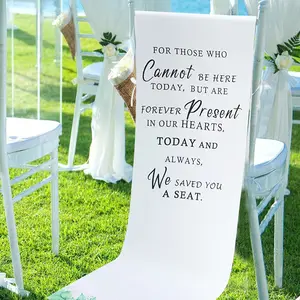 New Memorial Wedding Chair Banner Wedding Party Decorations Ceremony Supplies Reserved Seat Signs Banner for Someone in Heaven Gifts