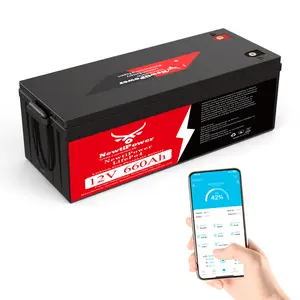 12V 660Ah LiFePO4 Lithium Battery with 250A BMS, NewtiPower 10000+ Deep Cycle Lithium Iron Phosphate Battery Great For Power Shortage/Storage, RV, Marine and Off Grid Applications