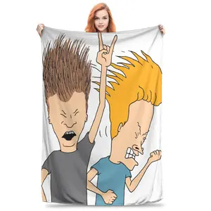 Beavis and Butt-Head Blanket Style Home Textile Flannel Soft Throw Blanket Suitable for beds and sofas can also be given as a gift