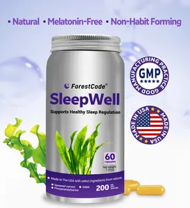 Sleep Aid for Adults - Melatonin-Free - Non-Habit Forming Sleep Support for Falling Asleep & Staying Asleep - 60 Capsules (30-Day Supply)