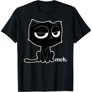 Funny Meh Cat T-Shirt - Cute Kitty Tee Shirt T-Shirt