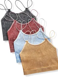 THE NIA ZENANA WASHED RIBBED SEAMLESS DOUBLE STRAP BRAMI