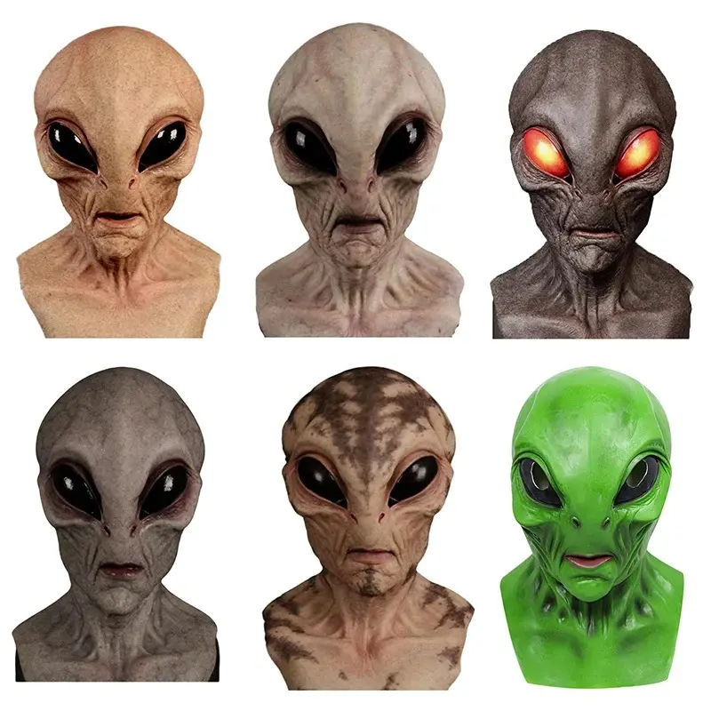 Alien Mask Alien Mask Scary Latex Mask Full Head Mask For Halloween Cosplay Costume Party Prop for Adults Men Women