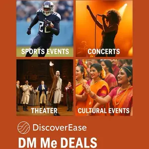 DiscoverEase DM Me DEALS - Sports Concert Theater Cultural Events Overview
