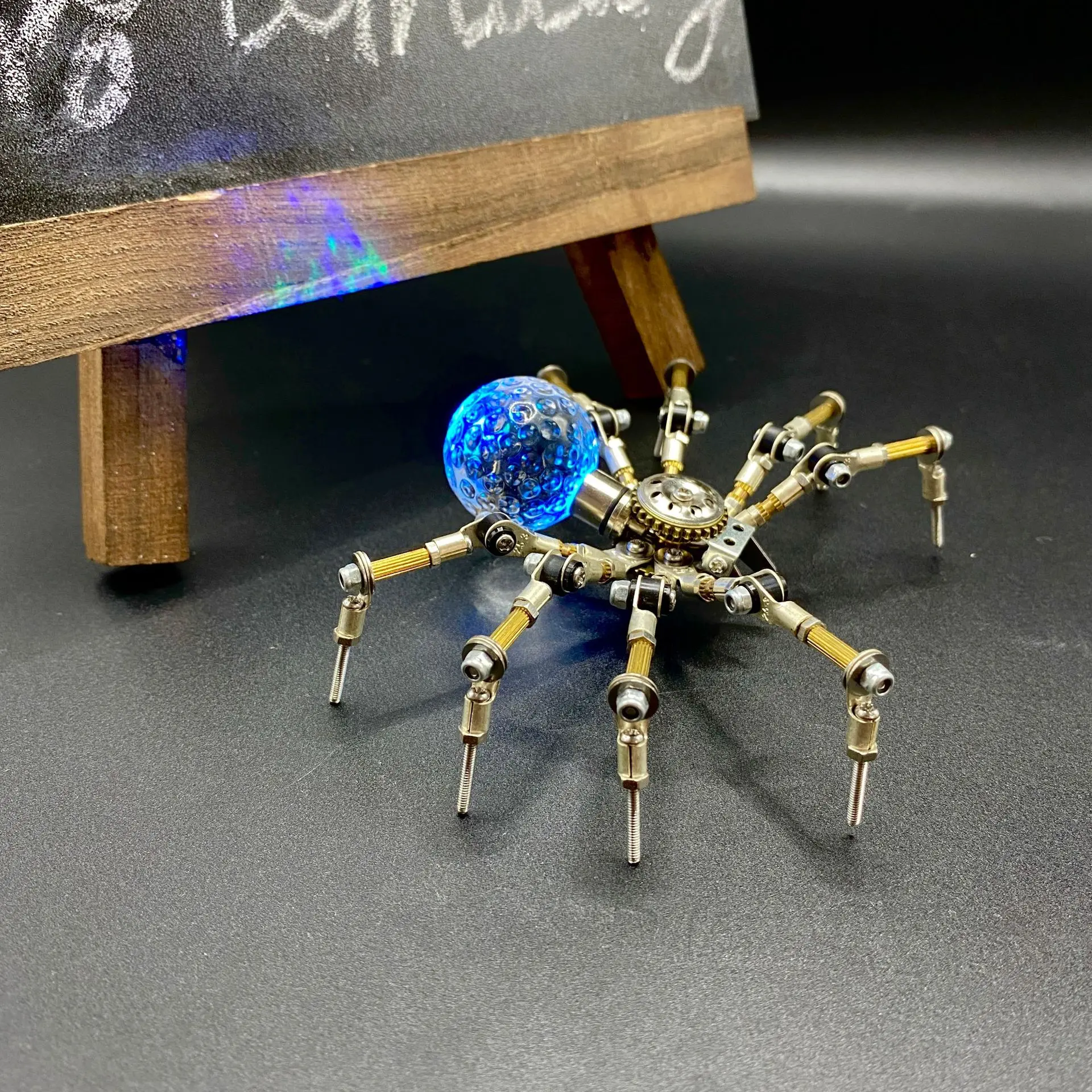 DIY Mechanical Steampunk Blue Tail Spider Model Kit, High Difficulty Collectible Craft Art, Perfect Gift for Holidays, Home Decor, Collection