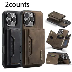 Magnetic Card Case + Shockproof Phone Case, Multi Card Holder Shockproof Business Case, Phone Accessories for iPhone 11 12 13 14 15 16 Pro Max/Pro/Plus