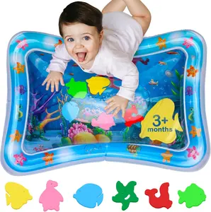 Mothers Day Gift Tummy Time Water Mat Inflatable Baby Water Play mat for 3 6 9 Months Newborn Girl & Boy Early Activity Center