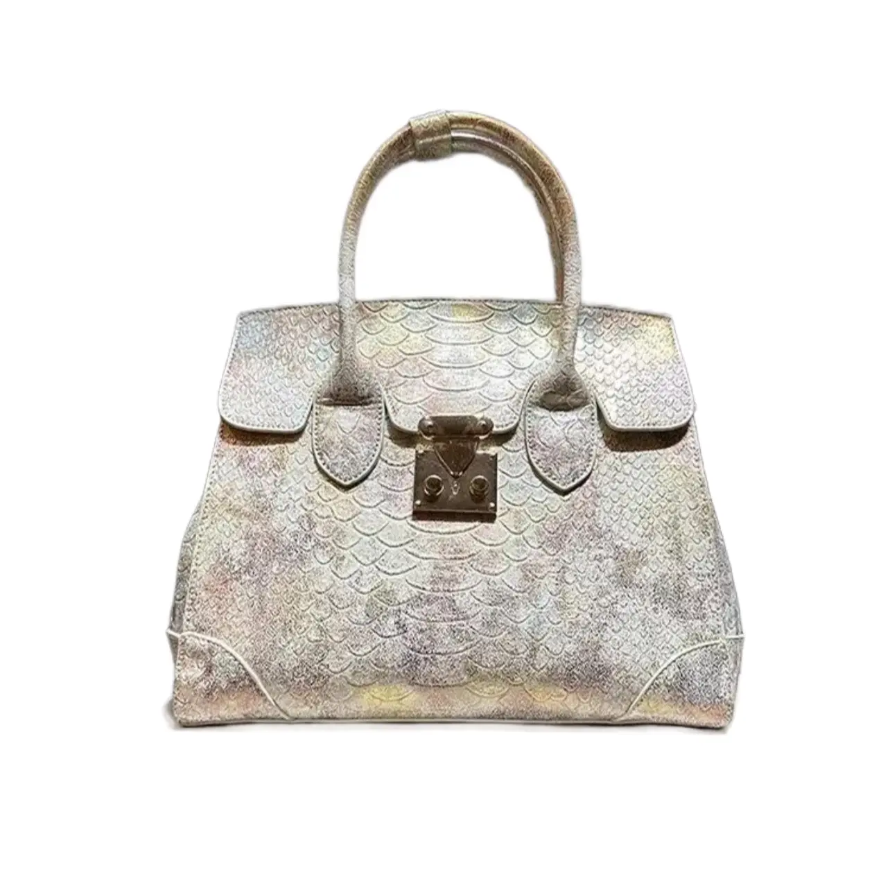 Luxury Fashion Genuine Leather Women's Handbag with Serpentine Buckle and Shell Bags - Perfect for Any Occasion crossbody bag women