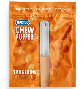 QuitGo Air Straw Habit Chew Stick – Plastic Reusable Natural Aid Straw to Curb Cravings & Breathe Freely