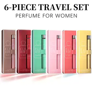 6-Piece Set Women's Eau De Parfuma Fragrance Spray,Travel Size Perfume, Long-Lasting, 6 Different Scents,Perfect For Dating, Daily Life, Parties,Gift Giving, 1.18 fIoz/35 ml Each Bottle