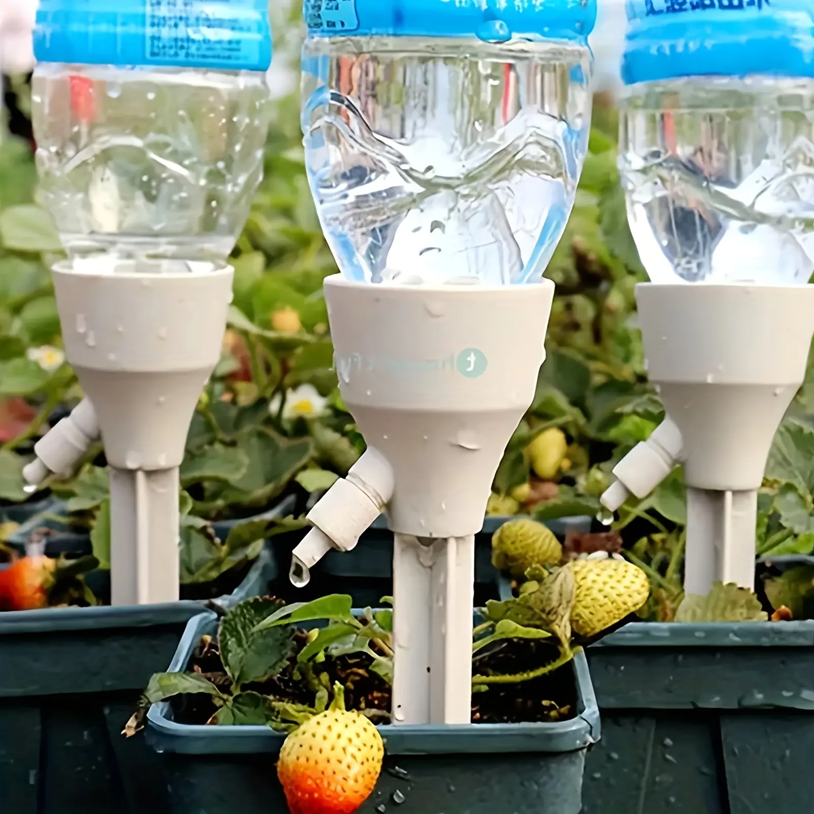 Summerwins 5pcs Self-Watering Spike Automatic Irrigation Equipment Watering Sets, Battery-Free Plastic Adjustable Flow Drip Kits, Compatible with Standard Euro-American Threaded Bottles for Indoor & Garden Plants