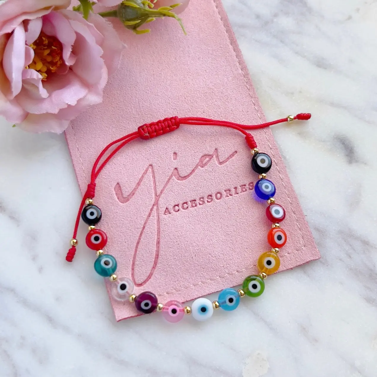 Exquisite Dainty Multicolor Evil Eye Beaded Bracelet - Elegant Costume Jewelry Accessory for Fashion Enthusiasts, Exquisite Bracelet, Beaded Bracelets