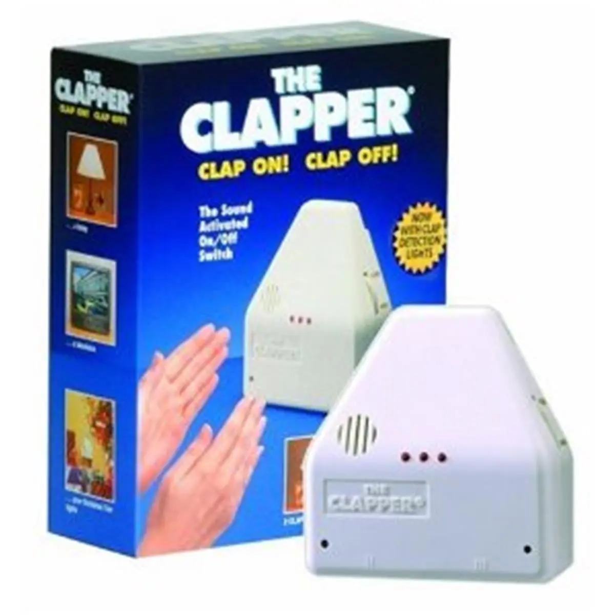 212 MAIN Joseph Enterprise CL840-12 Clap Activation The Clapper Light Switch, Plug-Powered 2-Clap Outlet, Automatic On-Off Smart Home Device for LED Lights & Lamps (Home Improvement Bathroom Fixture Accessory for Users)