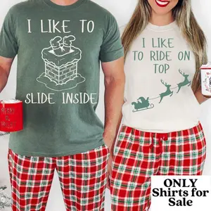 Naughty Couples Christmas Shirts, Raunchy Matching Christmas Tees, Funny Adult Holiday Shirts, Dirty Christmas Shirts, Couples Xmas Outfit