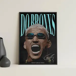 Charles "Do Bronx" Oliveira UFC Canvas Poster, Retro MMA Unframed Fighter Print, 20x30 in Home Decor for Man Cave, Gym (Frame Not Included), 20\U00d730 In