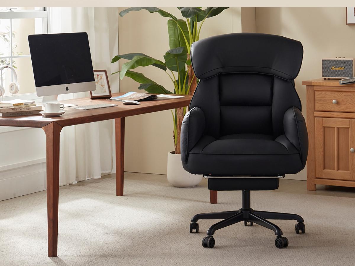 Dowinx Cross Legged Office Chair with Pivoting Armrests,Criss Cross Chair with Pocket Spring Seat & Back,Reclining Computer Gaming Chair with Footrest and Metal Base (Black)