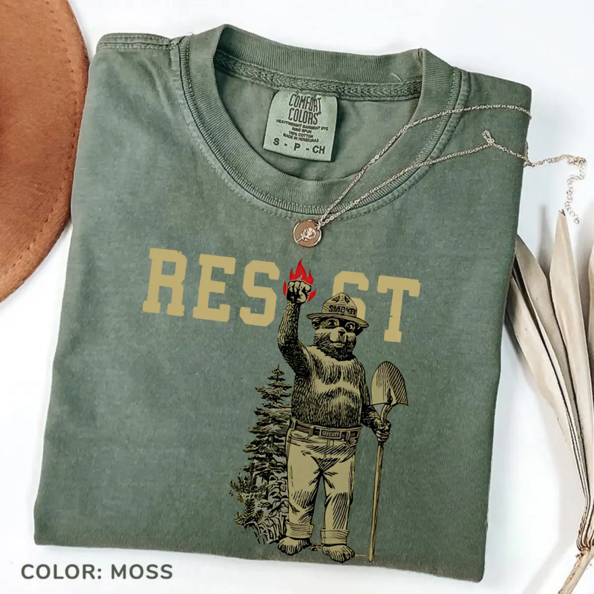 Comfort Color Smokey Bear Resist T-shirt, Environmental Activism Tee, National Park Shirt, Protect Our National Parks Shirt