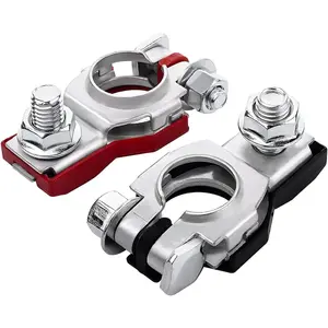 Battery Terminals for Nissan, Positive and Negative 1 pair, Top Post Batteries Connectors with Plastic Bottoms, Automotive Accessories Universal for Nissan 243407 F000 243407 F001